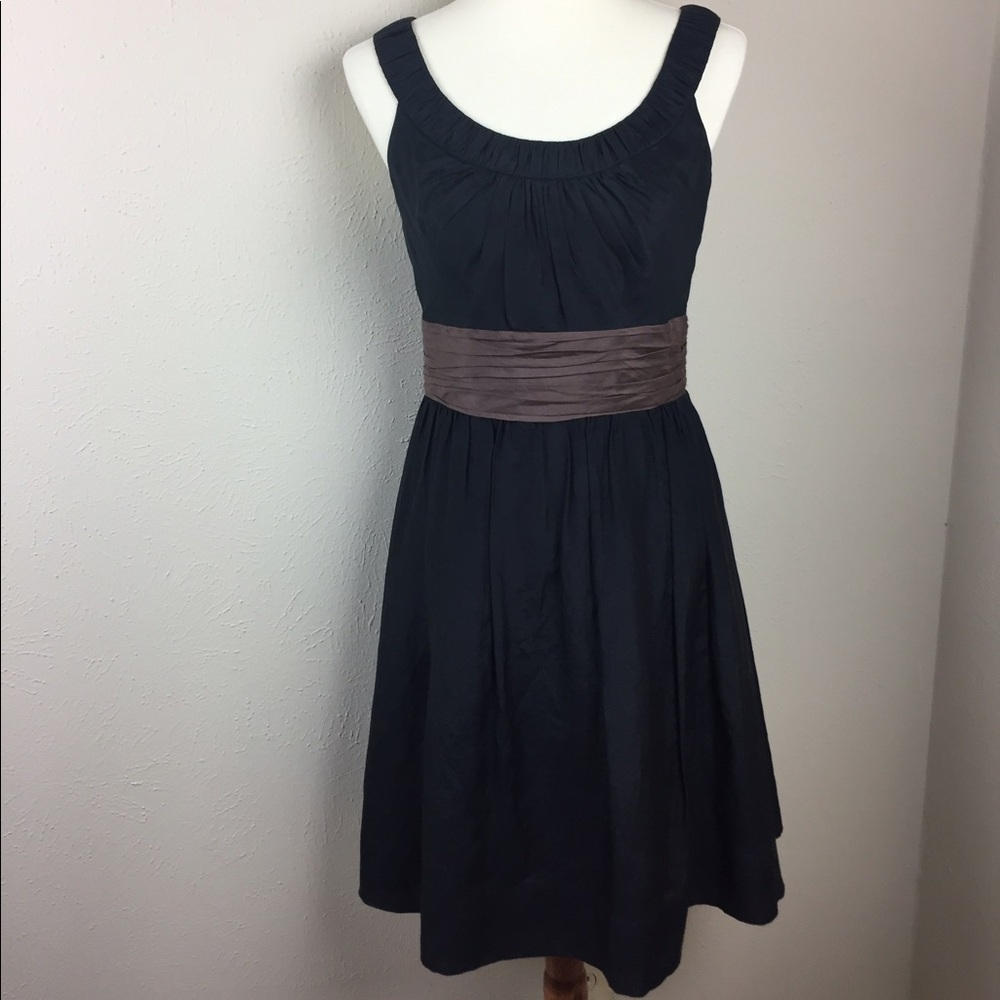 White House Black Market Black A-Line Midi Dress